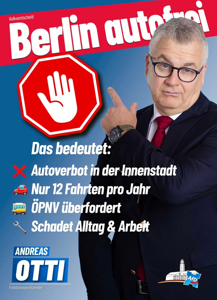 Heute in der BVV: Unsere Anfrage zu „Berlin autofrei“ wurde vom Bezirksamt beantwortet. Unser Fraktionsvorsitzender…