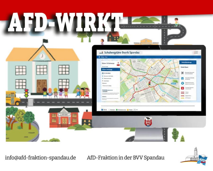 Gute Nachrichten für Eltern und Kinder in Spandau: Unser Antrag zur Veröffentlichung von Schulwegplänen hat…